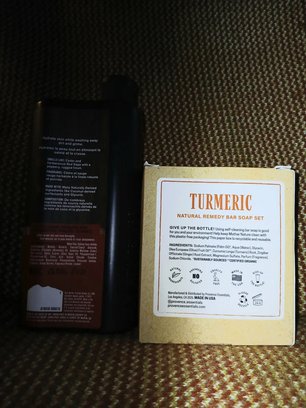 Turmeric Natural Brightening Bar Every Man Jack Cedar+ Red Sage Soap Set -